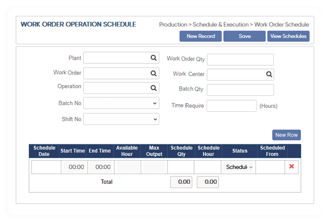 Daily Schedule Tracking