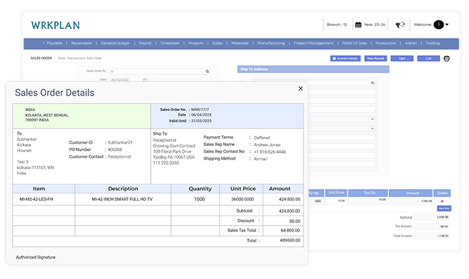 Order Processing WrkPlan