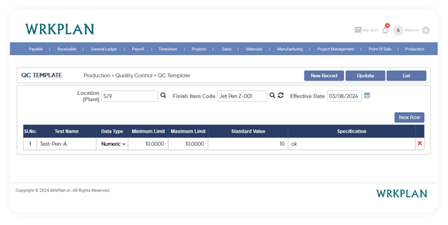 Quality Control Inspection